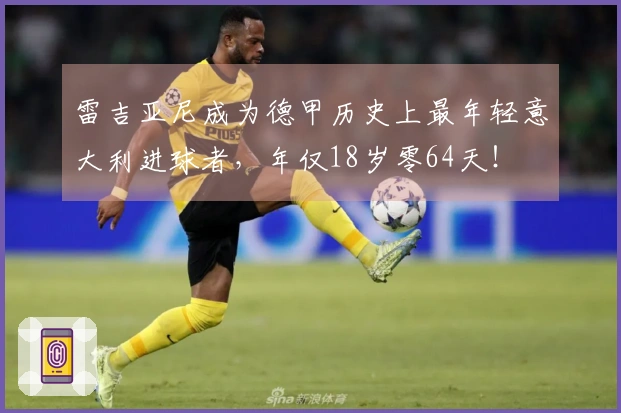雷吉亚尼成为德甲历史上最年轻意大利进球者，年仅18岁零64天！